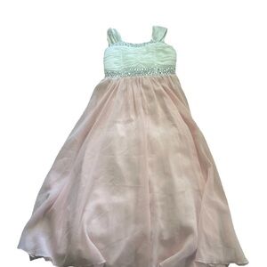 Speechless Elegant Pink and White Kids Dress